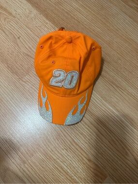 Nascar Orange Baseball Cap with Silver Accent